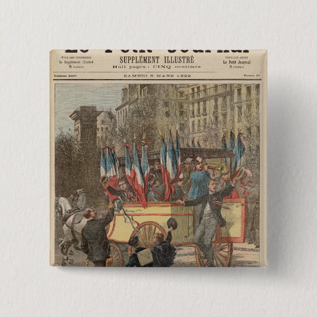 The Conscripts 2 Inch Square Button (Front)