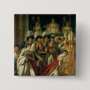The Consecration of the Emperor Napoleon 2 Inch Square Button