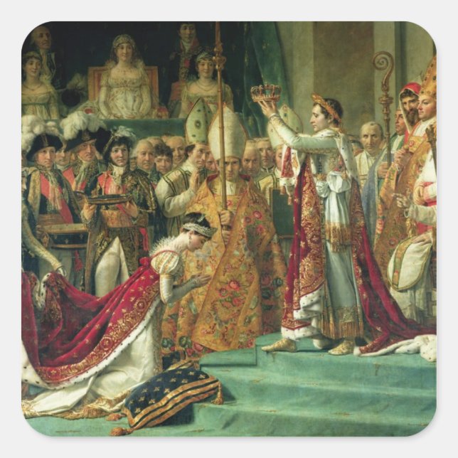 The Consecration of the Emperor Napoleon Square Sticker (Front)