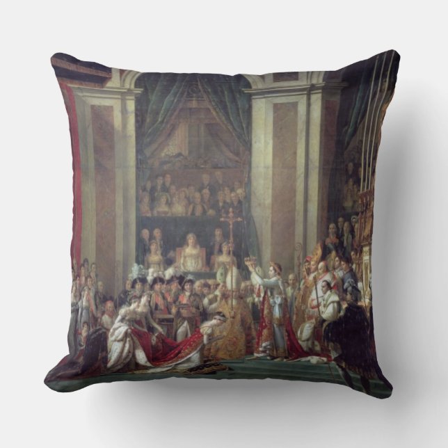 The Consecration of the Emperor Napoleon Throw Pillow (Front)