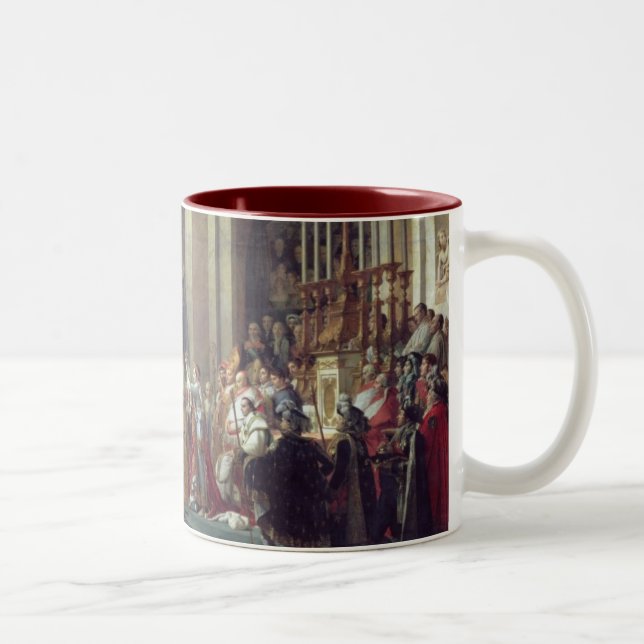 The Consecration of the Emperor Napoleon Two-Tone Coffee Mug (Right)