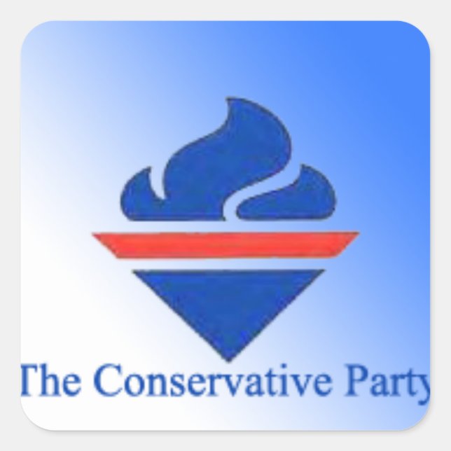 The Conservative Party Old Logo Square Sticker (Front)