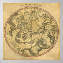 The Constellations Vintage Digital Maps