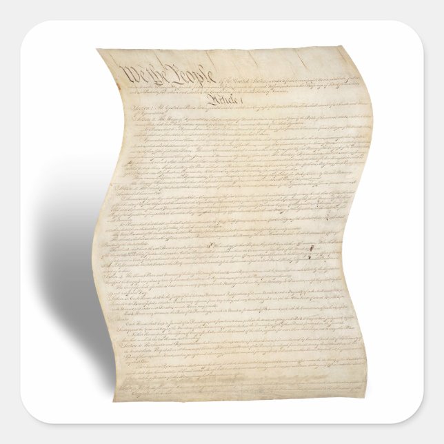 The  Constitution Freedom of Information Day Square Sticker (Front)