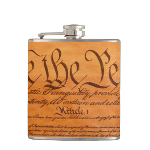 The Constitution of the United States of America Hip Flask