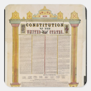 The Constitution of the United States of America Square Sticker
