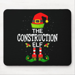 The Construction Elf Christmas Family Matching Paj Mouse Pad