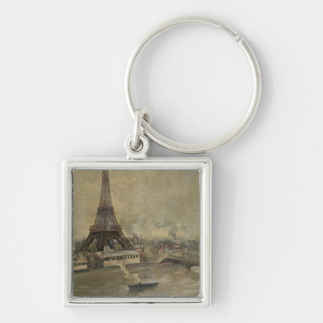 The Construction of the Eiffel Tower Keychain (Front)