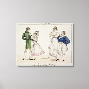 The Contrasts, plate 24 from 'Le Bon Genre', 1811 Canvas Print