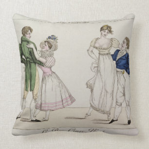 The Contrasts, plate 24 from 'Le Bon Genre', 1811 Throw Pillow