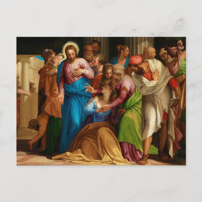 The Conversion of Mary Magdalene by Paolo Veronese Postcard (Front)