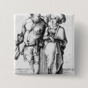The Cook and his Wife 2 Inch Square Button