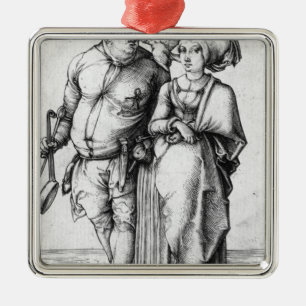 The Cook and his Wife Metal Ornament