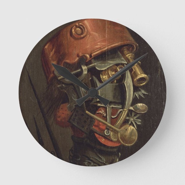 The Cook (oil on panel) Round Clock (Front)
