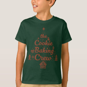 The Cookie Baking Crew Christmas Tree Design T-Shirt