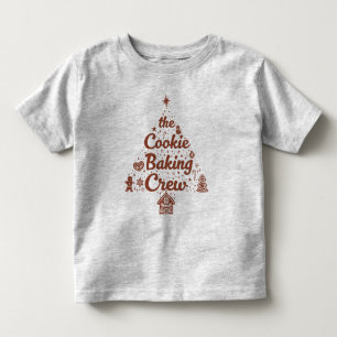 The Cookie Baking Crew Christmas Tree Design Toddler T-shirt