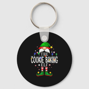 The Cookie Baking Elf Christmas Family Pajama Part Keychain