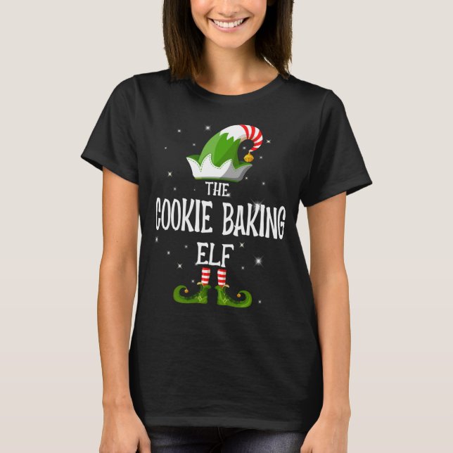 The Cookie Baking Elf Family Matching Christmas T-Shirt (Front)