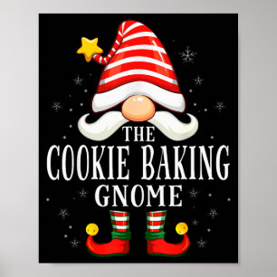 The Cookie Baking Gnome Christmas Group Family Paj Poster