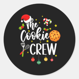 The Cookie Crew Christmas Baking Cookie Lover Kids Classic Round Sticker