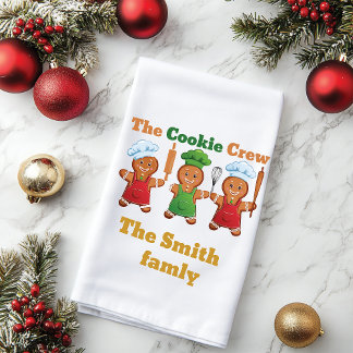 The cookie crew gingerbread  hand towel