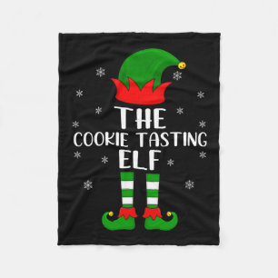 The Cookie Tasting Elf Christmas Party Matching Fa Fleece Blanket