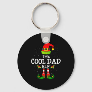 The Cool Dad Elf Christmas Family Matching Pajama  Keychain