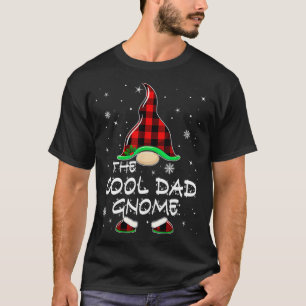 The Cool Dad Gnome Buffalo Plaid Matching Family C T-Shirt