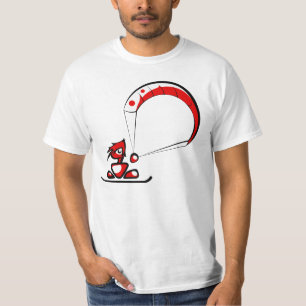 The cool dude kitesurfing cartoon T-Shirt