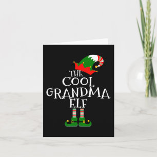 The Cool Grandma Elf Gift Matching Family Group Ch Card