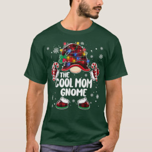 The Cool Mom Gnome Buffalo Plaid Christmas Tree Li T-Shirt