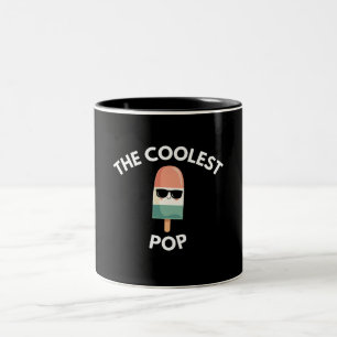 The Coolest Pop Funny Father's Day Two-Tone Coffee Mug