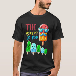 The Coolest Pop-Pop Colourful Ice Treat Five Kids T-Shirt