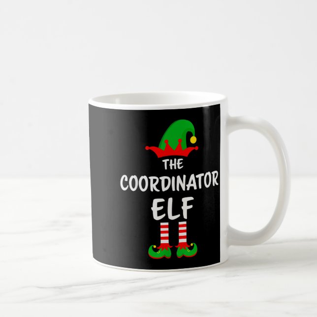 The Coordinator Elf Matching Family Christmas  Coffee Mug (Right)