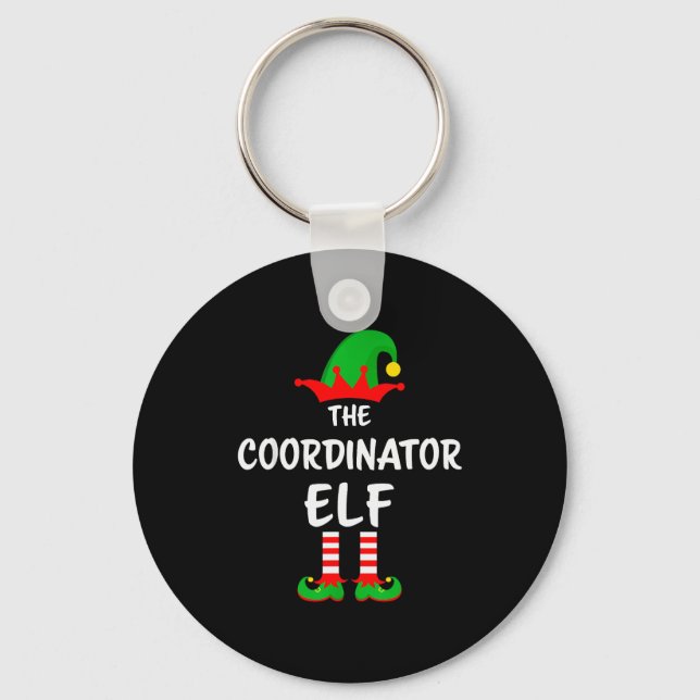 The Coordinator Elf Matching Family Christmas  Keychain (Front)