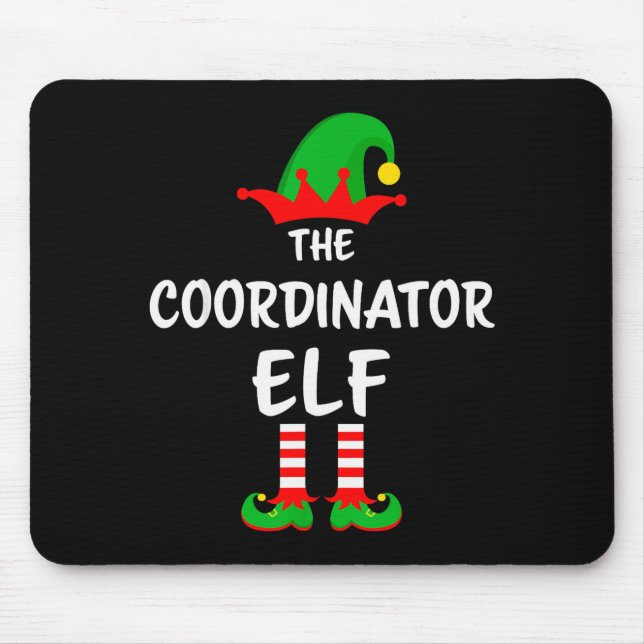 The Coordinator Elf Matching Family Christmas  Mouse Pad (Front)