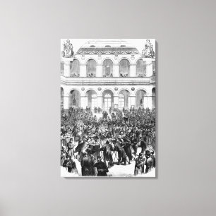 The 'Corbeille' at the Paris Bourse, 1873 Canvas Print