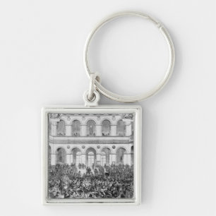 The 'Corbeille' at the Paris Bourse, 1873 Keychain