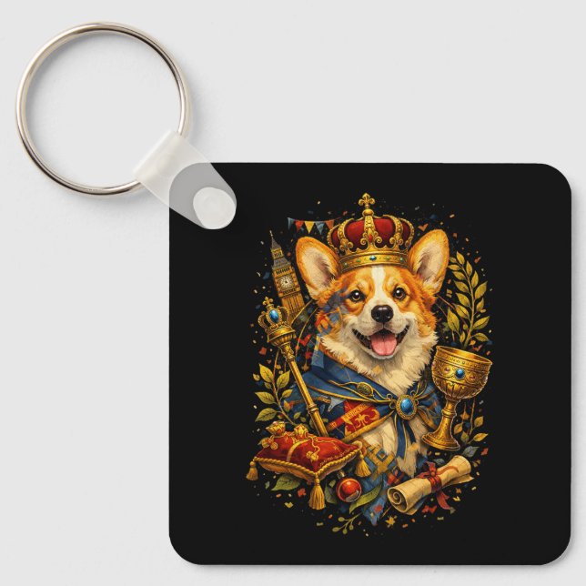The Corgi King Keychain (Front)