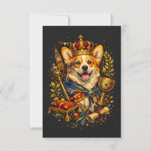 The Corgi King Thank You Card (Front)
