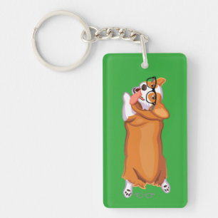 The Corgi Sploot Keychain