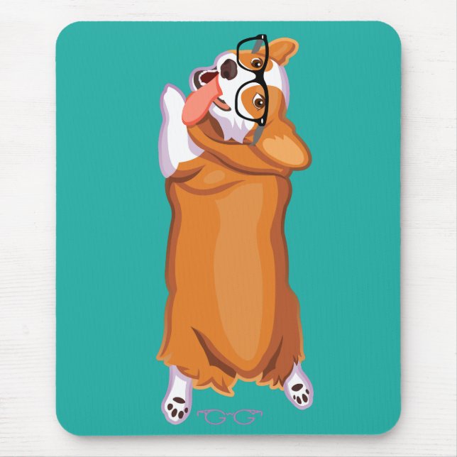 The Corgi Sploot Mouse Pad (Front)