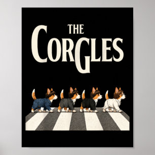 The Corgles Funny Cute Corgi Dog Lovers Birthday Poster