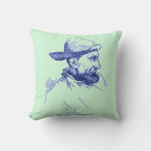 "The Cornish Coast" Throw Pillow