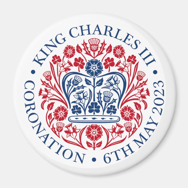 The Coronation Emblem of King Charles 2023 Magnet (Front)