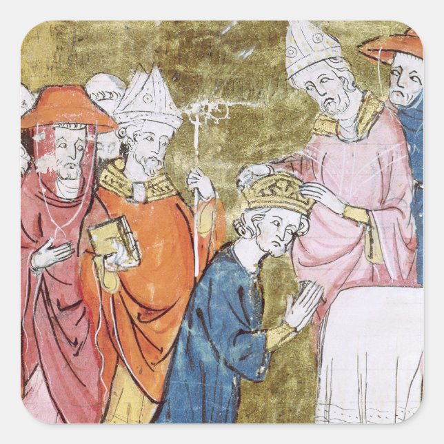 The Coronation of Emperor Charlemagne Square Sticker (Front)