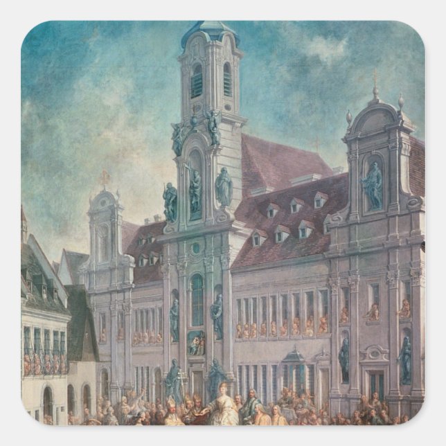 The Coronation of Empress Square Sticker (Front)