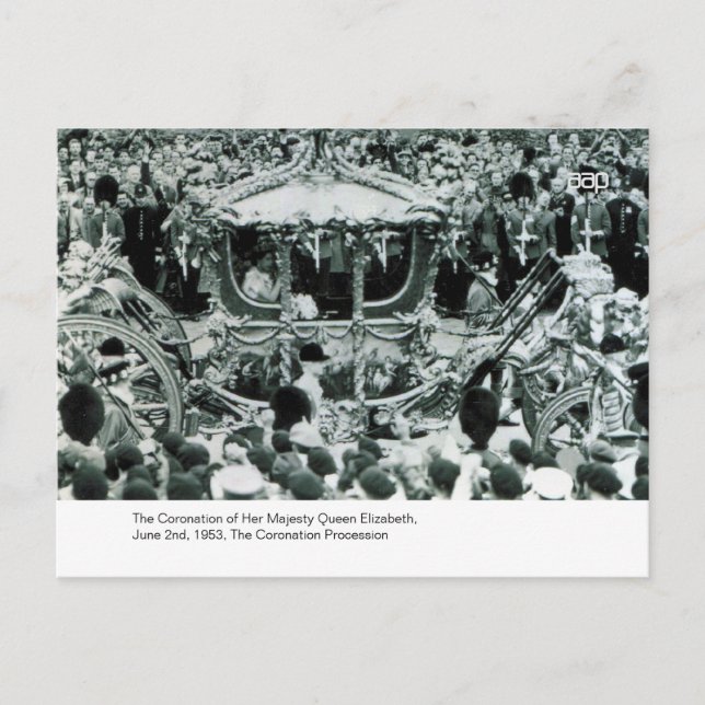 The Coronation of H.M. Queen Elizabeth Postcard (Front)