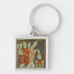 The coronation of Louis I 'the Pious' Keychain