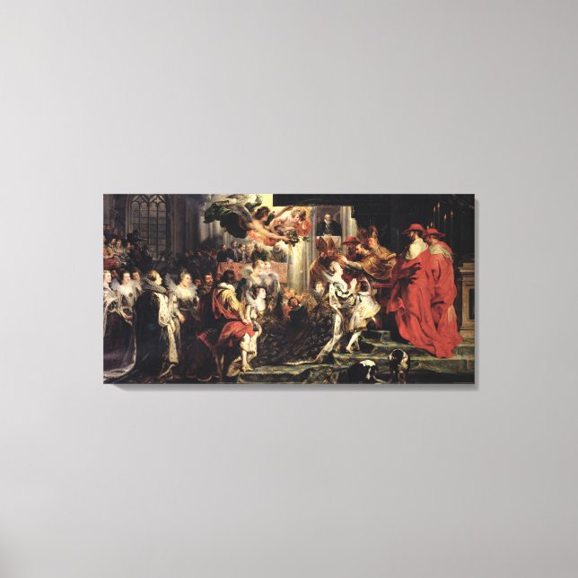 The Coronation of Marie de Medici  at St. Canvas Print (Front)